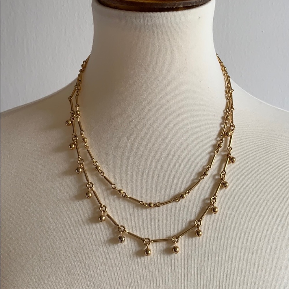 Beaded double-strand necklace